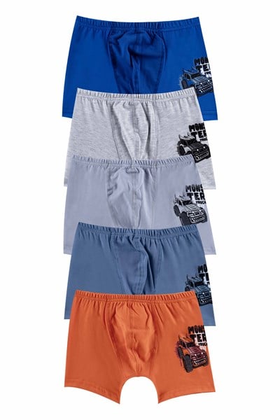 ERKEK ÇOCUK - Pamuklu Renkli Baskılı BOXER 10lu  paket