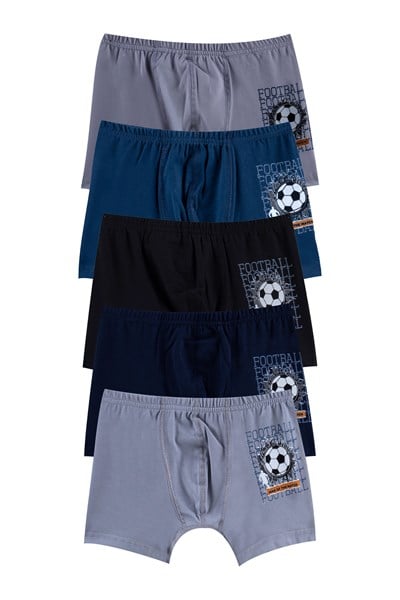 ERKEK ÇOCUK - Pamuklu Renkli Baskılı BOXER 10lu  paket