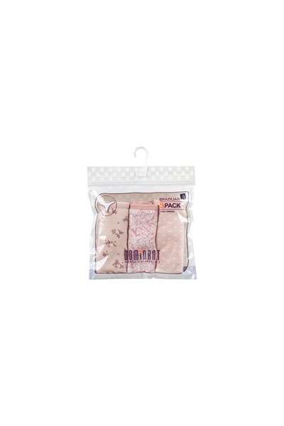 KADIN ÇAMAŞIR - Pamuklu Renkli Normal Bel  BRAZILIAN 3lü Paket