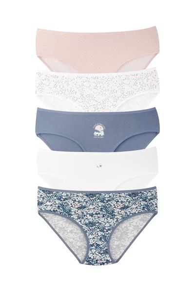 Женское нижнее белье - комплект из 5 штук, модель Batu - широкие бедра