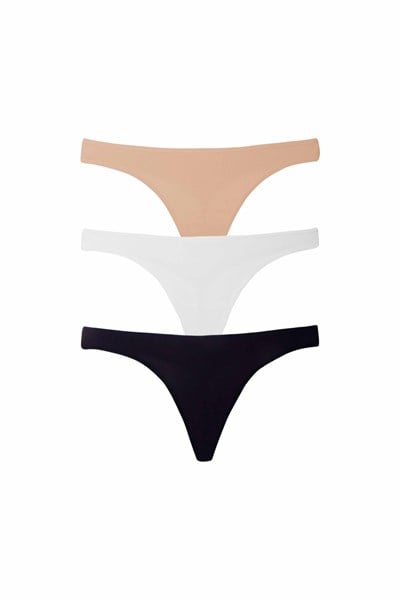 KADIN ÇAMAŞIR - Pamuklu Renkli  Normal Bel TANGA 10lu Paket