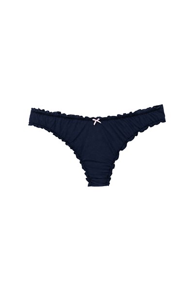 KADIN ÇAMAŞIR - Pamuklu Renkli FIRFIRLI Normal Bel  BRAZILIAN 10lu Paket
