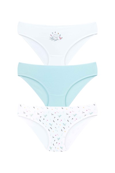 GIRLS-UNDERWEAR - 3-piece BIKINI BRIEFS