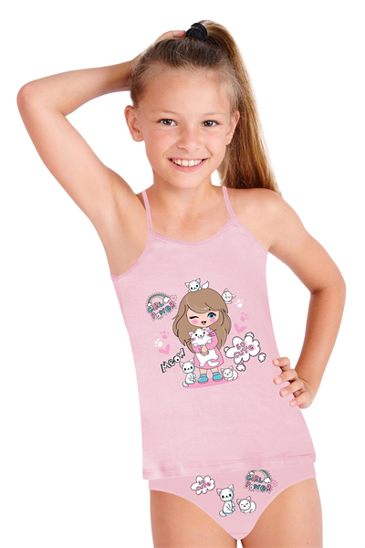 KIZ ÇOCUK-ÇAMAŞIR - ATLET SLIP TAKIM