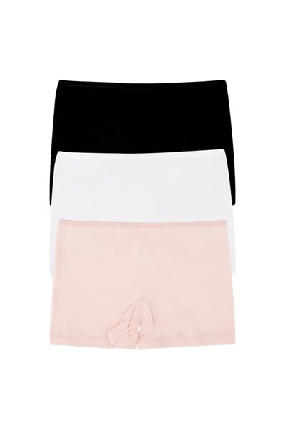 KIZ ÇOCUK - Pamuklu  Renkli BOXER 10lu paket