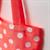 Fabric bag DM size 40x35 cm, pink  Polka Dots