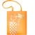 Fabric cow bag, size 40x35 cm, orange