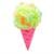 Ice cream washcloth pink/green 45 g.