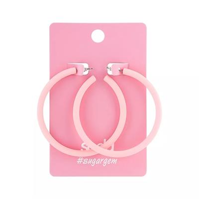 Earrings BIG PINK RINGS  sugargem