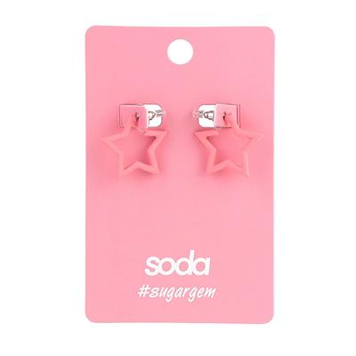 Earrings PINK STARS  sugargem