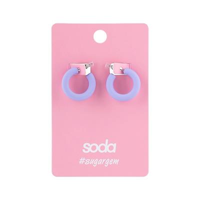 Earrings SMALL PURPLE RINGS  sugargem