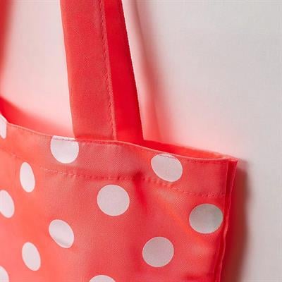 Fabric bag DM size 40x35 cm, pink  Polka Dots