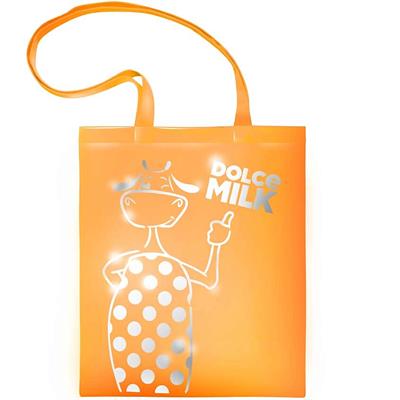Fabric cow bag, size 40x35 cm, orange