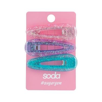 Glitter Hair Clips 3 pcs  sugargem