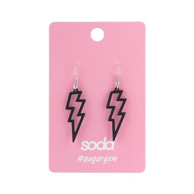 LIGHTNING BLACK Earrings  sugargem