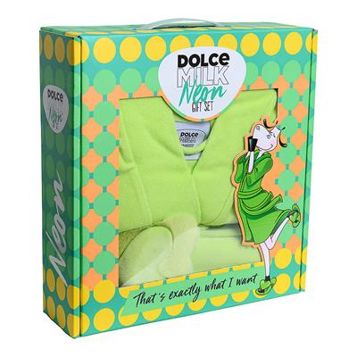 Set 231 (Slippers green neon + robe) box