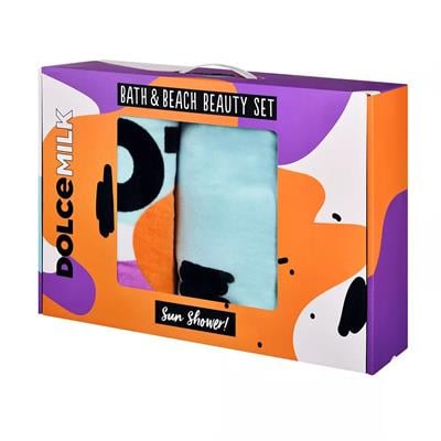 Set 273 (Robe + towel orange-violet stain pattern) box