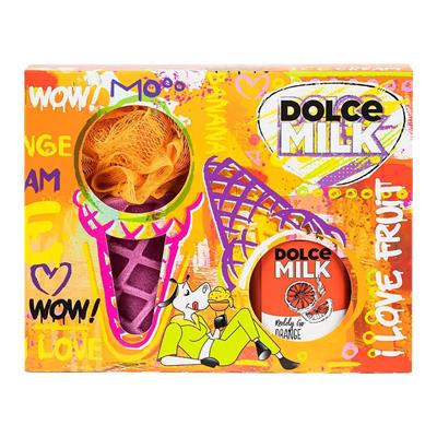 Set 314 (ice cream washcloth orange/violet+g.d.d. Red. Orange 300 ml) box
