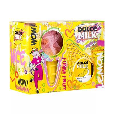 Set 315 (ice cream washcloth yellow/pink+ g.d.d. Banana 300 ml) box
