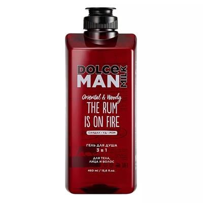 Shower gel 3 in 1  BURNING RUM  bottle red 460 ml MAN