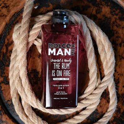 Shower gel 3 in 1  BURNING RUM  bottle red 460 ml MAN