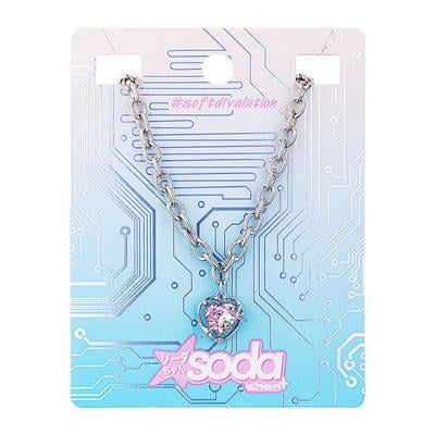 SODA-CHAN PINK HEART Necklace  softdivalution