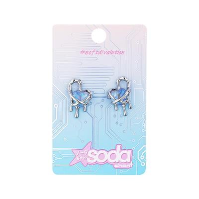SODA-CHAN PURPLE HEART earrings  softdivalution
