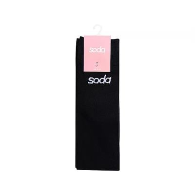 Women's knee-highs, brand SODA, color: black, (1 pair)