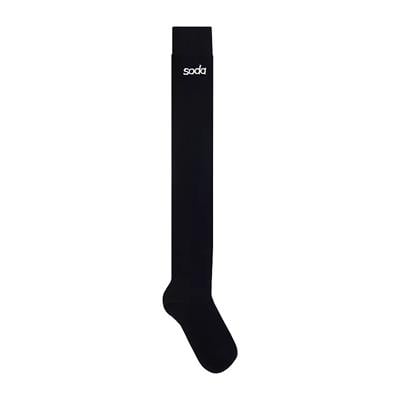Women's knee-highs, brand SODA, color: black, (1 pair)