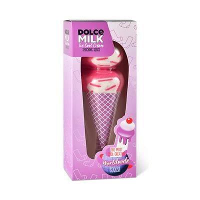 Women's socks ice cream, size 36-39 color white/pink