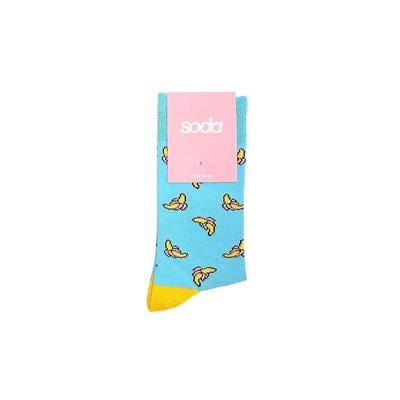 Women's socks, model: BANANA, brand: SODA, color: turquoise, (1 pair)