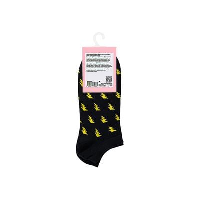 Women's socks, model: BLACK LIGHTNING, brand SODA, color: black, (1 pair)