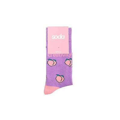 Women's socks, model: PEACH, brand: SODA, color: lilac, (1 pair)