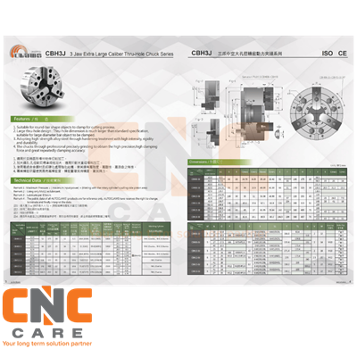 AUTOCLAWS  10 Inc 3 Ayak Geniş Merkezli CNC Torna Aynası (CBH10-3JA8)