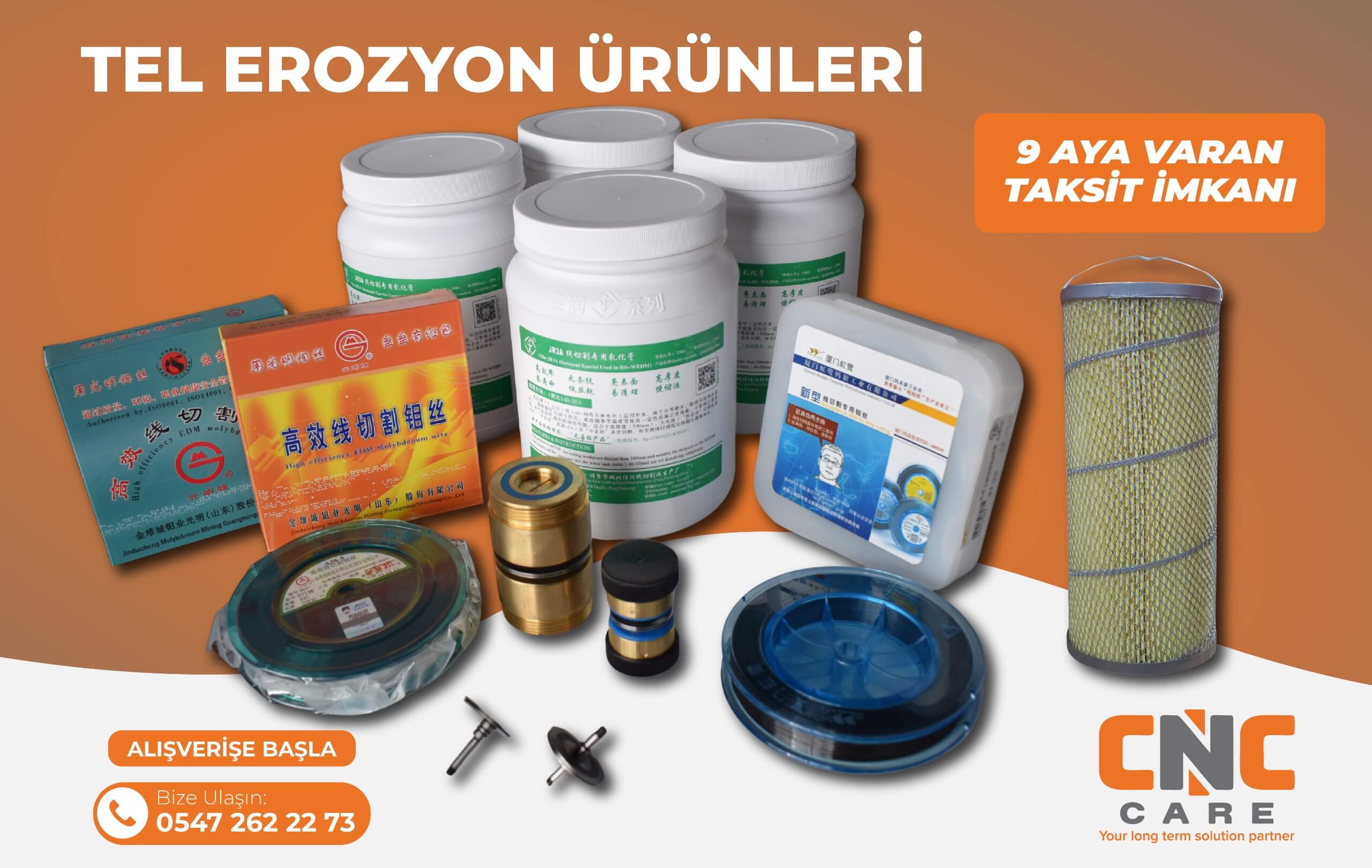Tel Erozyon Sarf Malzemeleri, Molibden Teller ve Kesme Sıvıları