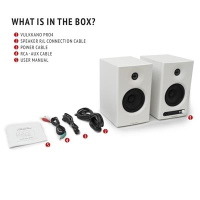 VULKKANO Pro 4 Monitör Hoparlör Beyaz
