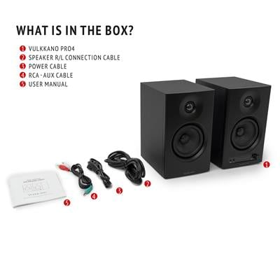 VULKKANO Pro 4 Monitör Hoparlör Siyah