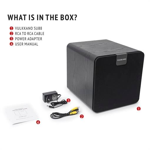 VULKKANO SUB8 Aktif Subwoofer Siyah