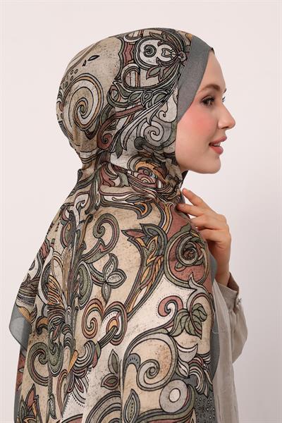 Desenli İpek Şal | Çağla Yeşili