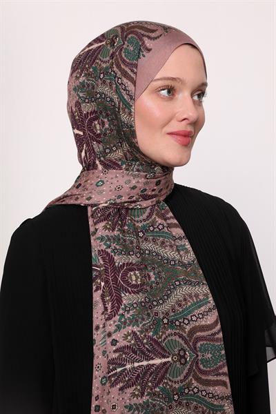 Desenli İpek Şal Gülkurusu