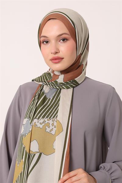 Desenli İpek Şal | Kızıl Toprak