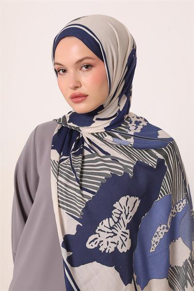 Desenli İpek Şal | Somon