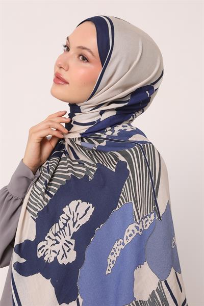 Desenli İpek Şal | Somon