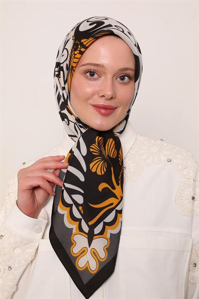 Flora Eşarp | Ayaz Siyahı
