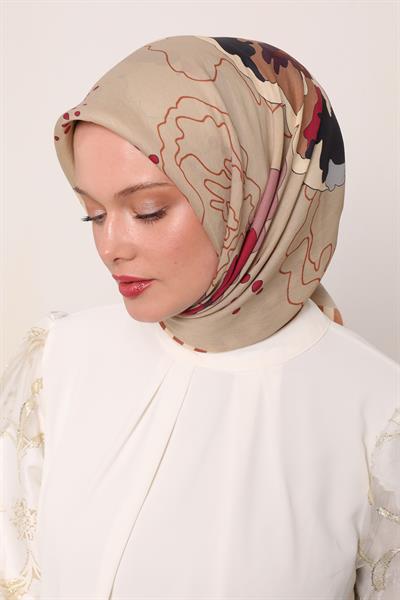 Flora Eşarp | Bakır Parıltısı