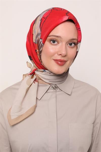 Flora Eşarp | Bej Işıltısı