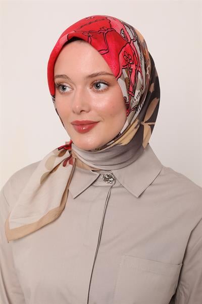 Flora Eşarp | Bej Işıltısı