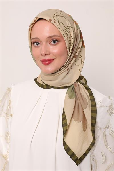 Flora Eşarp | Bej Işıltısı