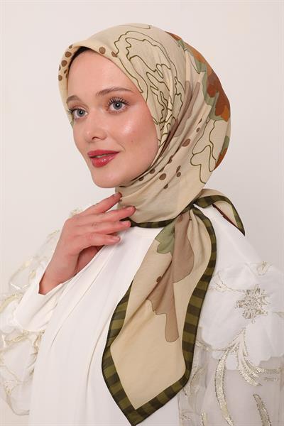 Flora Eşarp | Bej Işıltısı