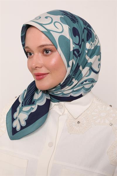 Flora Eşarp | Derin Turkuaz
